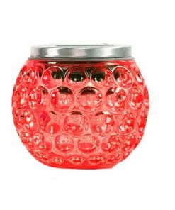 Alpine Assorted Solar Colorful Glass Tabletop Decor QMC105ABB