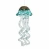 Alpine Handmade Exotic Hanging Turquoise Glass Jellyfish Windchimes HTO122TUR - Wind Chimes