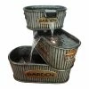 Alpine Old Fashioned 3 Tier Garden Tin Fountain GIL1516 - Water Features -Alpine Official Shop 05056b44cd04bee4769ba95190327cbd209a08a9 GIL1516