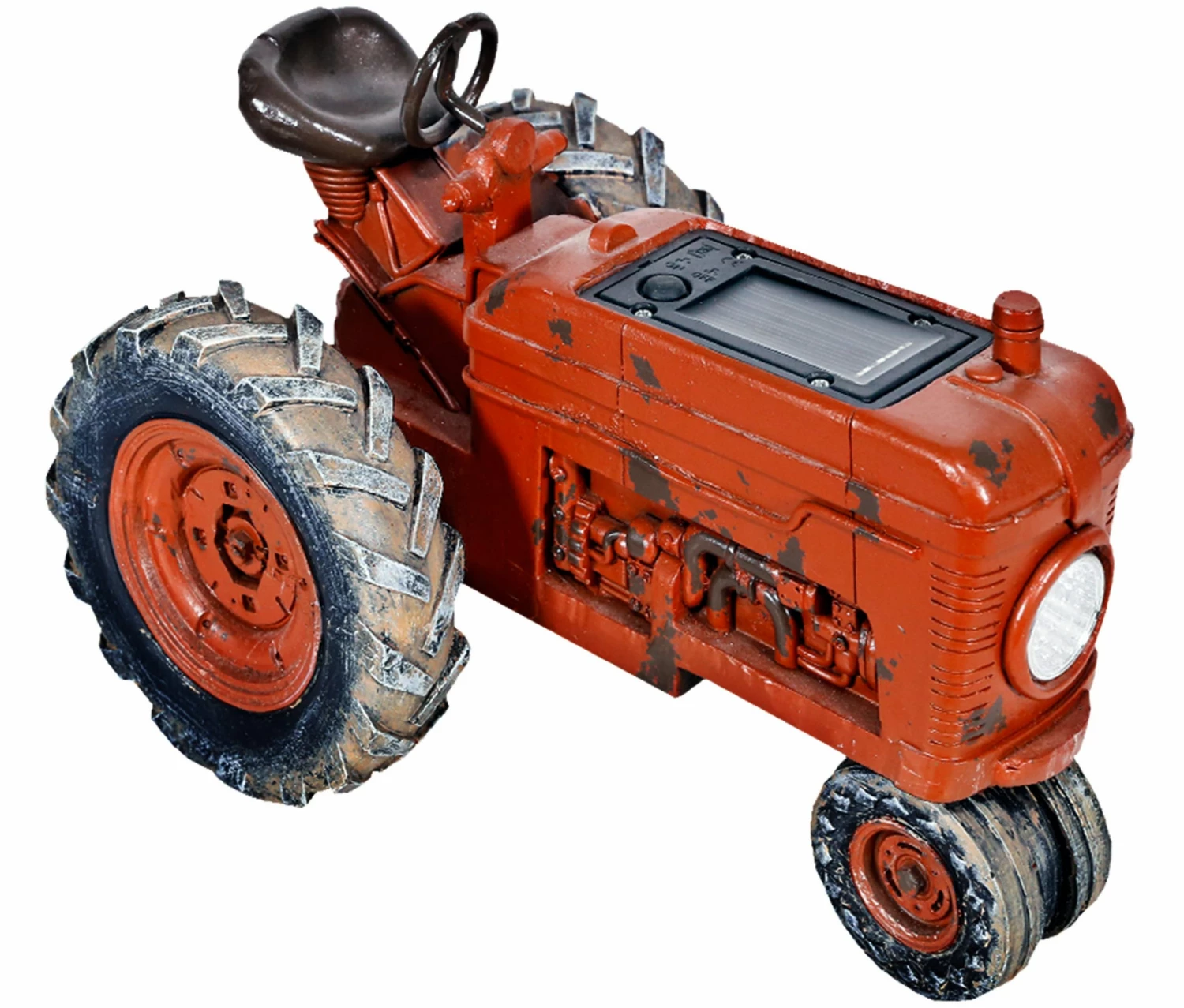 Assorted Alpine Solar Red Farmer Tractor Lantern with Light CFK142SLR-RD - Garden Accessories 4 Assorted Alpine Solar Red Farmer Tractor Lantern with Light CFK142SLR-RD - Garden Accessories - Image 2