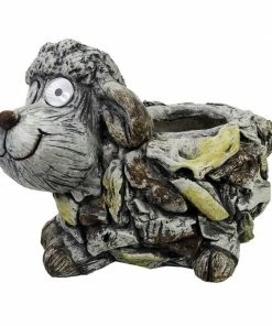 Alpine Solar Sheep Planter - QWR1140SLR - Decorative Planters