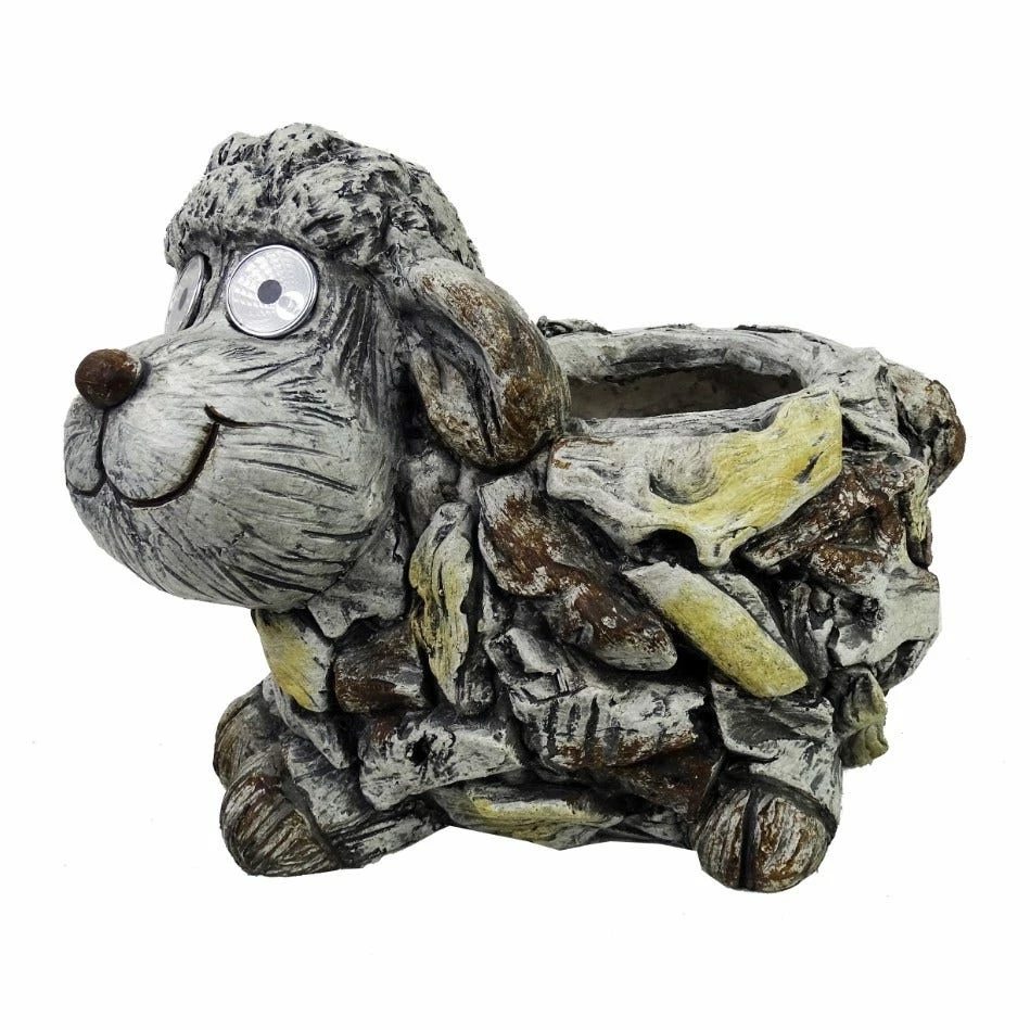 Alpine Solar Sheep Planter - QWR1140SLR - Decorative Planters 3 Alpine Solar Sheep Planter - QWR1140SLR - Decorative Planters