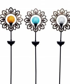 Alpine Assorted Solar Sun Rotational Stake Light QYY130A - Garden Accessories