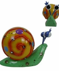 Alpine Colorful Metal Snail Décor - MBG140HH - Garden Accessories