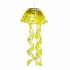 Alpine Handmade Exotic Hanging Yellow Glass Jellyfish Windchimes HTO122YL - Wind Chimes