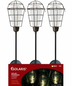 Assorted Alpine Solar Metal Edison Light Bulb Stake QLP572BB-12