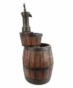 Alpine Pump And Barrel Fountain Led - GXT944 - Garden Accessories
