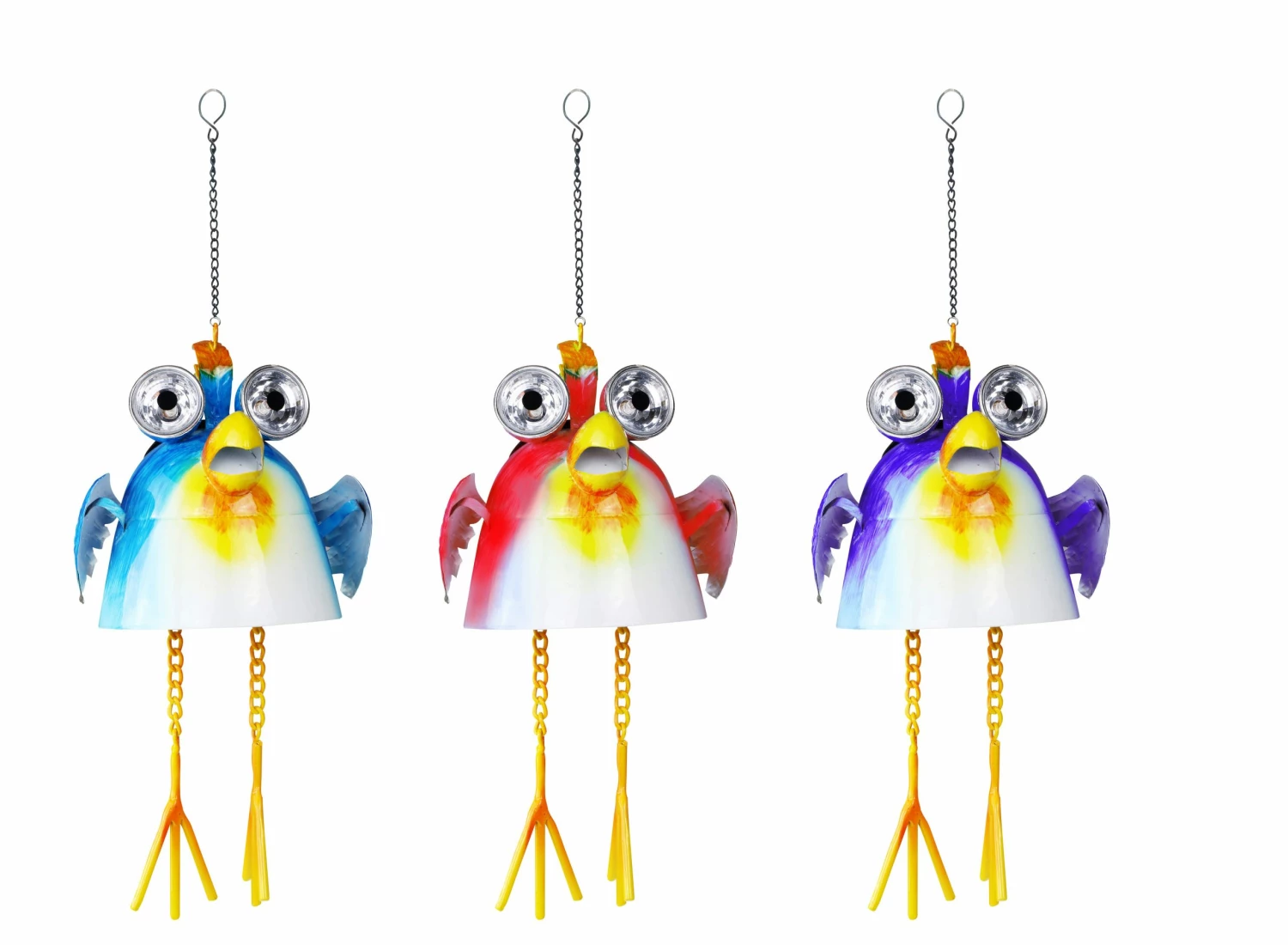 Alpine Assorted Solar Hanging Birds Decor DSP120A - Garden Accessories 3 Alpine Assorted Solar Hanging Birds Decor DSP120A - Garden Accessories