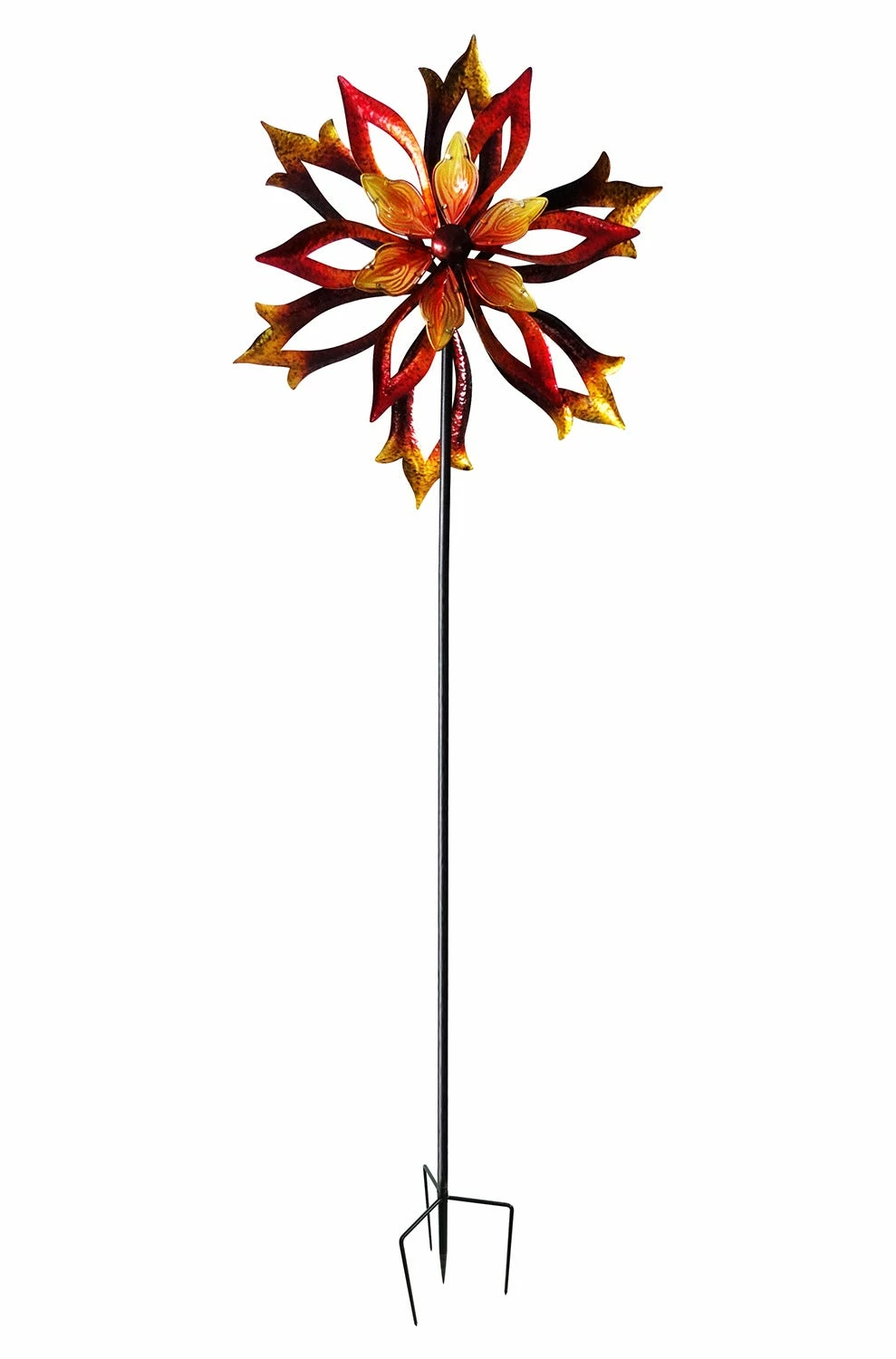 Alpine Dual Spinning Flame Kinetic Garden Stake KPP426 - Wind Chimes 3 Alpine Dual Spinning Flame Kinetic Garden Stake KPP426 - Wind Chimes