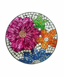 Alpine Floral Glass Mosaic Birdbath with Metal Stand - HMD106A - Bird Bath -Alpine Official Shop 1d65819dbaa37ad7b13c0bf543ba1e3b09083d4a 1317150093 2