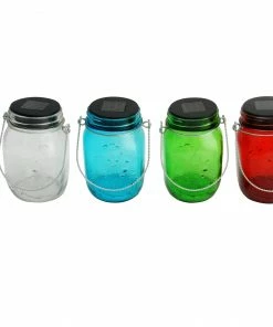 Alpine Assorted Solar Glass Mason Jar TOR254ABB