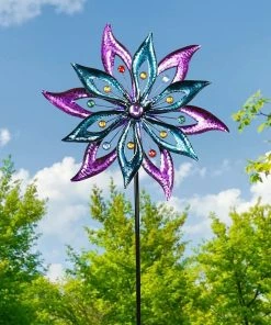 Alpine Dual Floral Wind Spinner Stake - SLL1872 - Garden Accessories -Alpine Official Shop 2fd4d5f3b5c452b87a01f6c7a4f8812aaa8b957a 33980062 2