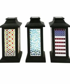 Alpine Solar Mosaic LED Lantern - SKY240ABB - Lighting, Torches & Firepits