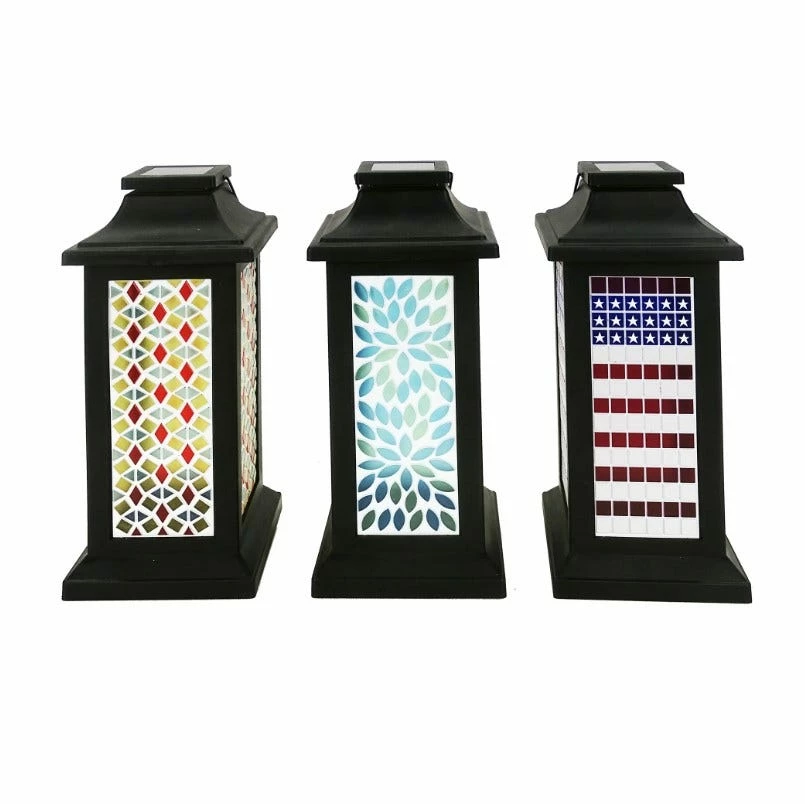 Alpine Solar Mosaic LED Lantern - SKY240ABB - Lighting, Torches & Firepits 3 Alpine Solar Mosaic LED Lantern - SKY240ABB - Lighting, Torches & Firepits