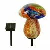 Assorted Alpine Solar Glass Mushroom with 10 LED Lights EGG162SLR - Garden Accessories