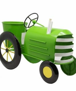 Alpine Metal Lime Green Tractor Planter - LYT272GN - Decorative Planters