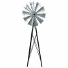 Alpine Bronze And Silver Mini Windmill - JUM368 - Garden Accessories