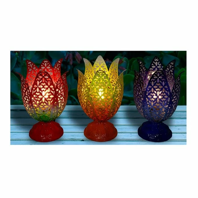 Alpine Mesh Flower Bud Lantern Décor with LED Lights - RGG518A - Garden Accessories 4 Alpine Mesh Flower Bud Lantern Décor with LED Lights - RGG518A - Garden Accessories - Image 2