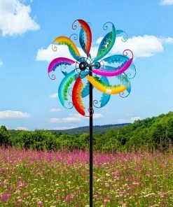 Alpine Multi-Color Metal Windmill Stake - BVF206 - Garden Accessories -Alpine Official Shop 46abe93591c3d0e0e5ffc1e98a2b50601e93eae6 33980142 2