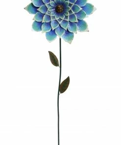 Alpine Metal Blue Long Stem Flower Stake NOK214BL - Garden Accessories