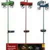 Alpine Assorted Solar Rustic Farm Truck Stakes with LED Light SOT978A - Garden Accessories