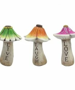 Alpine Live, Love, Laugh Mushroom Décor - KGD328ABB - Garden Accessories