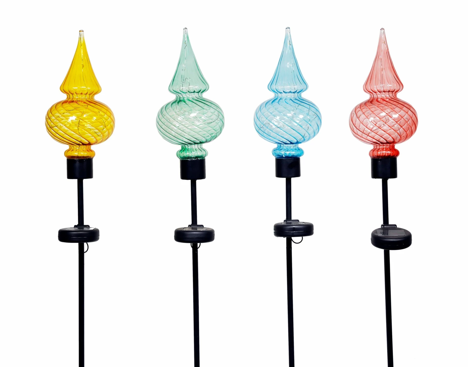 Alpine Assorted Solar Chris as Silver Multi Color Ornament Garden Stake SLL2056A - Garden Accessories 3 Alpine Assorted Solar Chris as Silver Multi Color Ornament Garden Stake SLL2056A - Garden Accessories