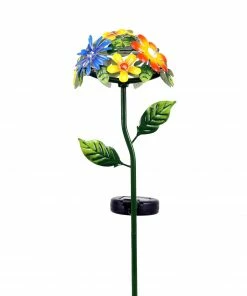 Assorted Alpine Solar Buttercup Bouquet Garden Stakes with LEDs QLP1092BB-S-TM - Garden Accessories