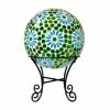 Alpine Jumbo Green and Blue Mosaic Floral LED Gazing Globe with Stand - HMD157A - Garden Accessories -Alpine Official Shop 69ea6f347a07d516ba523735a695dcfcc89a5a16 1317150109