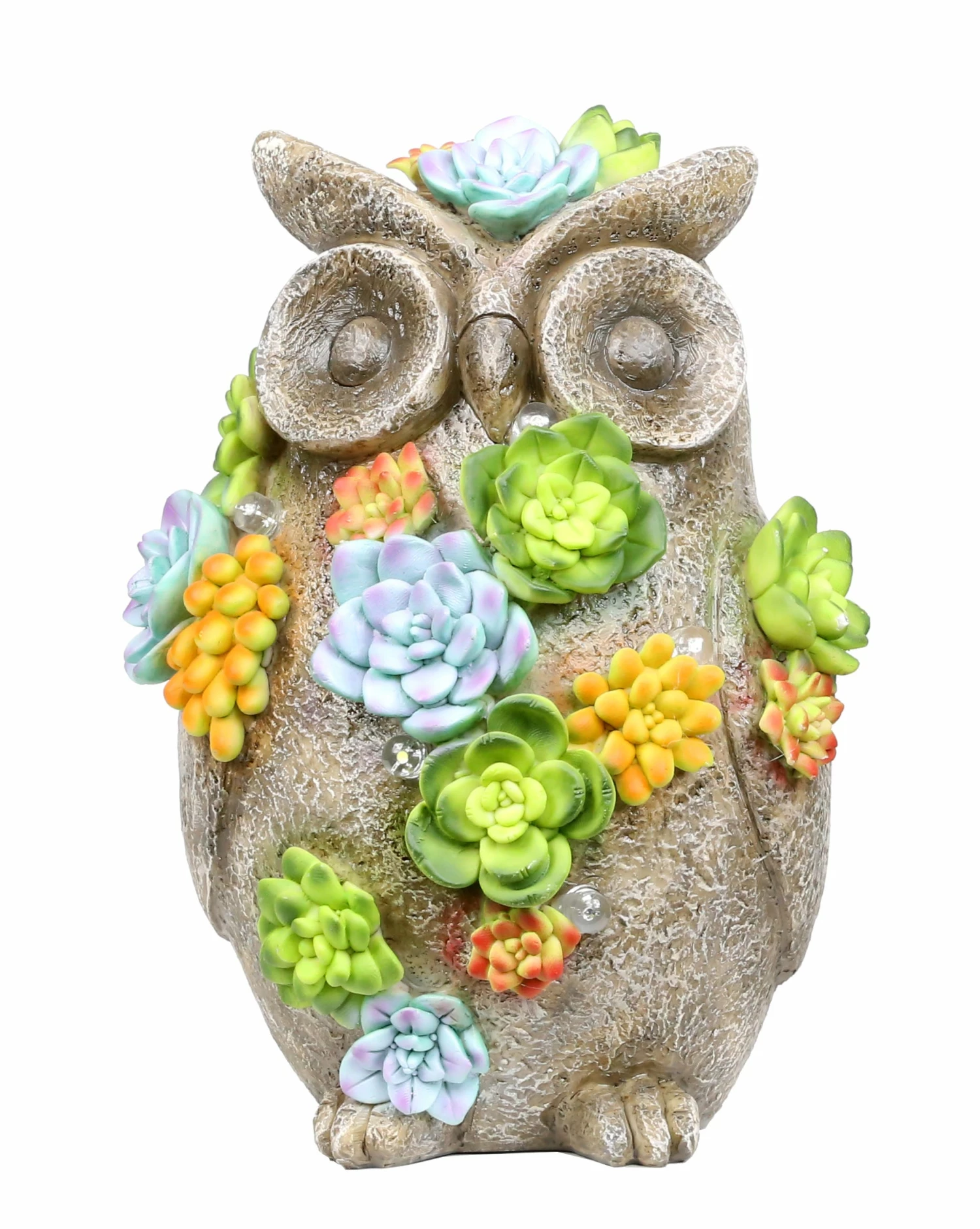 Assorted Alpine Solar Succulents Owl Statue LED Light SLL2018SLR 3 Assorted Alpine Solar Succulents Owl Statue LED Light SLL2018SLR