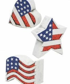Alpine Assorted Patriotic Garden Stones WGG376ABB - Garden Accessories