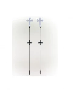 Alpine 16in Solar Pathway Lantern Garden Stake with LED Light, Set of 4 - SCC338SLR-4 - Outdoor Lights