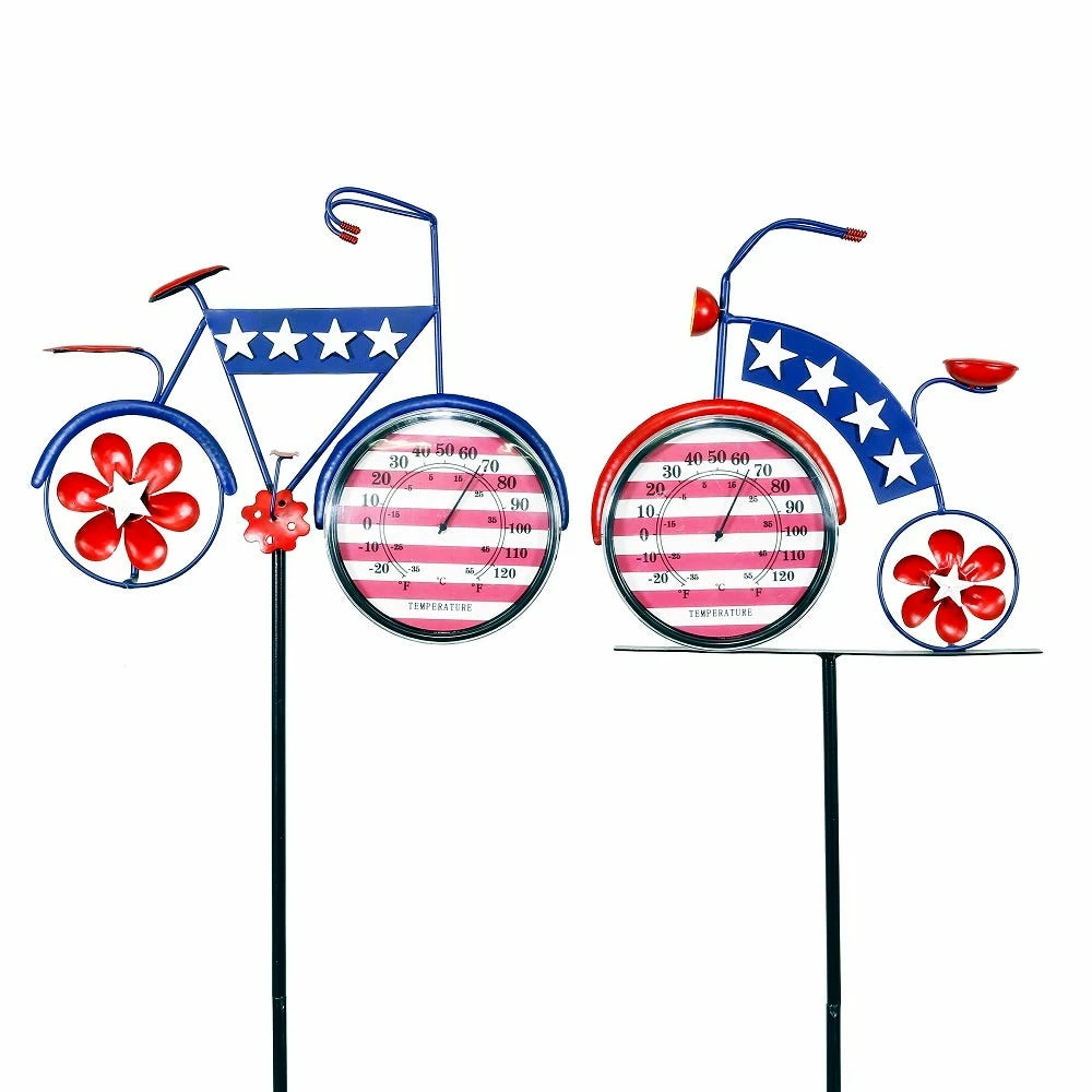 Alpine Americana Cycle Spinner Stake - LJJ1094A - Garden Accessories 3 Alpine Americana Cycle Spinner Stake - LJJ1094A - Garden Accessories