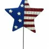 Alpine Patriotic Metal Flag Garden Stake QEL152 - Garden Accessories