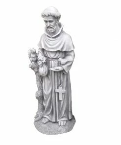 Alpine St. Francis Patron Saint of Animals Statue - QFC102 - Garden Accessories