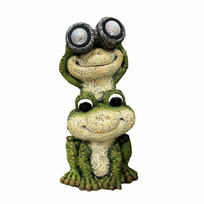 Alpine Solar Binocular Leap Frogs Statue with LED Lights - QWR1006SLR - Lighting, Torches & Firepits 3 Alpine Solar Binocular Leap Frogs Statue with LED Lights - QWR1006SLR - Lighting, Torches & Firepits