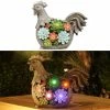 Assorted Alpine Solar Farm Cock Décor Multi Color LED Light SLL1926SLR