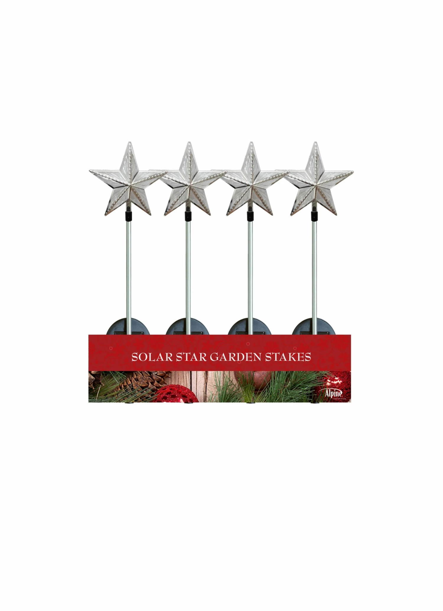 Assorted Alpine Solar Star Stake with Color Changing LED Lights QTT300ABB - Garden Accessories 4 Assorted Alpine Solar Star Stake with Color Changing LED Lights QTT300ABB - Garden Accessories - Image 2