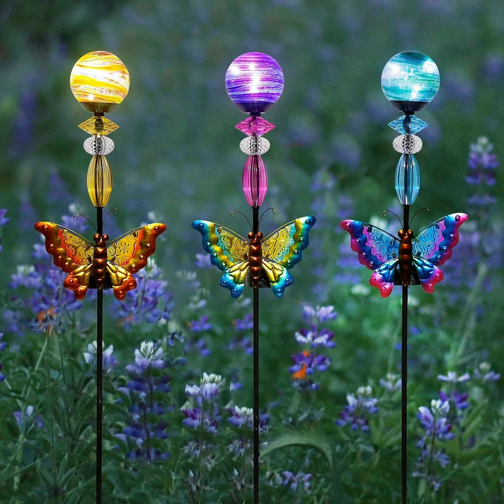 Alpine Solar Swirl Butterfly Stake - LJJ1070A - Garden Accessories 4 Alpine Solar Swirl Butterfly Stake - LJJ1070A - Garden Accessories - Image 2