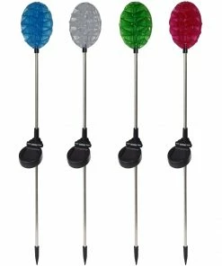 Alpine Assorted Solar Wavy Balls Garden Stake GZZ556A