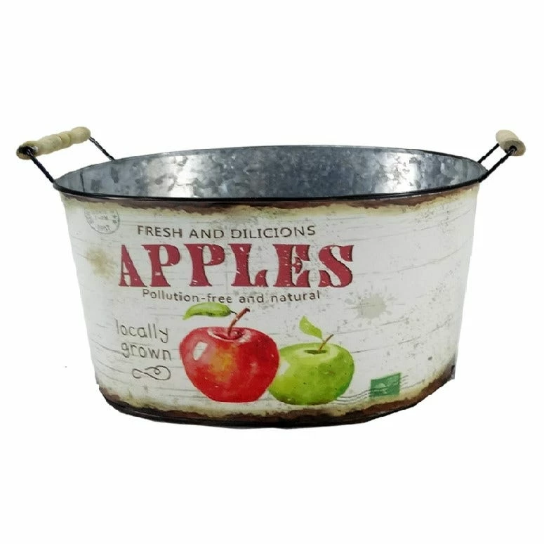 Alpine Fresh and Delicious Apples Metal Planter - BKY204AHH - Decorative Planters 3 Alpine Fresh and Delicious Apples Metal Planter - BKY204AHH - Decorative Planters