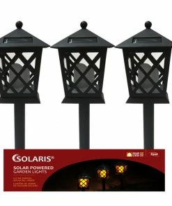 Assorted Alpine Solar Lantern LED Garden Stake SCC338BB