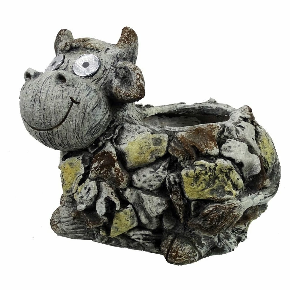 Alpine Solar Cow Planter - QWR1138SLR - Decorative Planters 3 Alpine Solar Cow Planter - QWR1138SLR - Decorative Planters