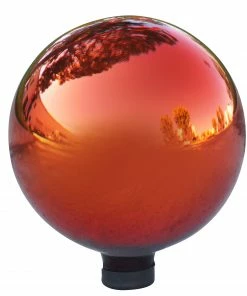 Alpine Glass Red Gazing Globe GLB292RD - Solar
