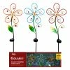 Alpine Assorted Solar Buttercup Flower Stakes with LED Lights QTT462A -Alpine Official Shop 992a85604c16913032b153b894be4a5983df37a2 QTT462A Tray