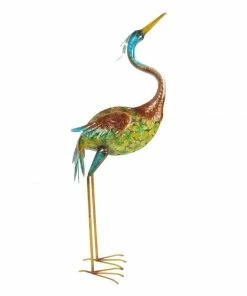 Alpine Colorful Crane Décor Looking Up - BVK634 - Garden Accessories