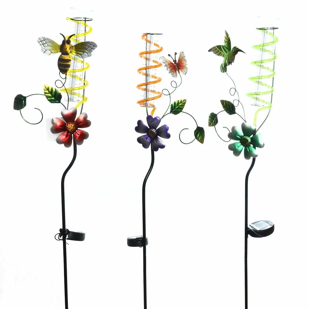 Alpine Solar Insect Rain Gauge Stake - RGG155A - Garden Accessories 3 Alpine Solar Insect Rain Gauge Stake - RGG155A - Garden Accessories