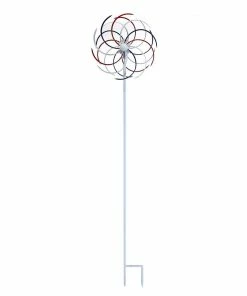 Alpine Solar Patriotic Windmill Stake - FYT176SLR - Garden Accessories