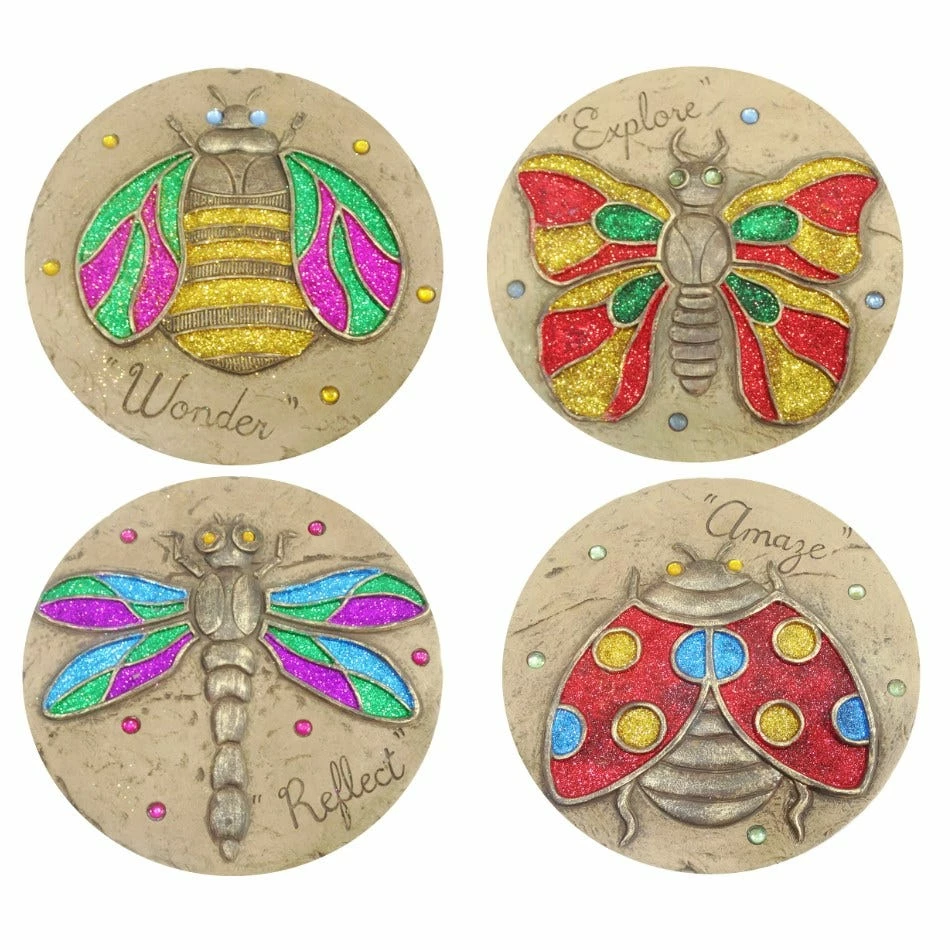 Alpine 10" Colorful Insect Stepping Stone - KGD280ABB - Garden Accessories 3 Alpine 10" Colorful Insect Stepping Stone - KGD280ABB - Garden Accessories