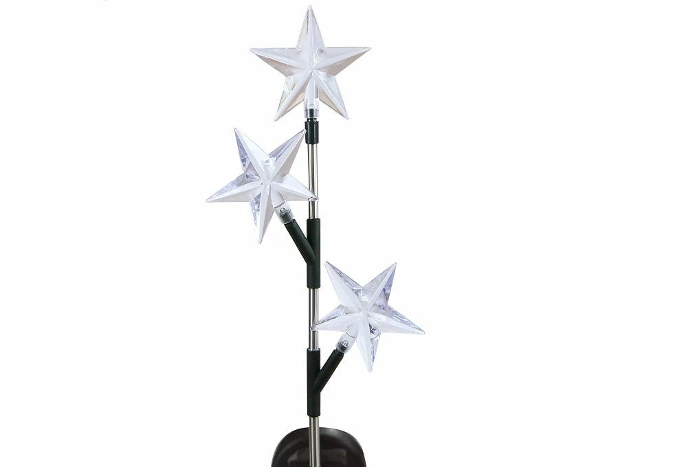 Assorted Alpine Solar Patriotic Stars Triple Garden Stake SOT866BB 3 Assorted Alpine Solar Patriotic Stars Triple Garden Stake SOT866BB